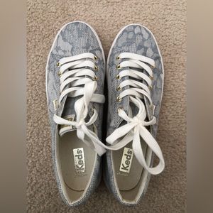NEW! KEDS Jump Kick Leopard Chambray Sneaker - Size 8.5